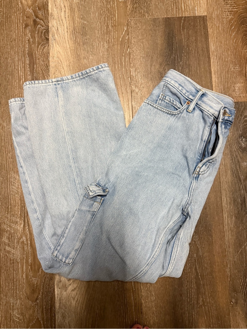 Old Navy Cargo Jeans Sky-High Wide Leg Jeans